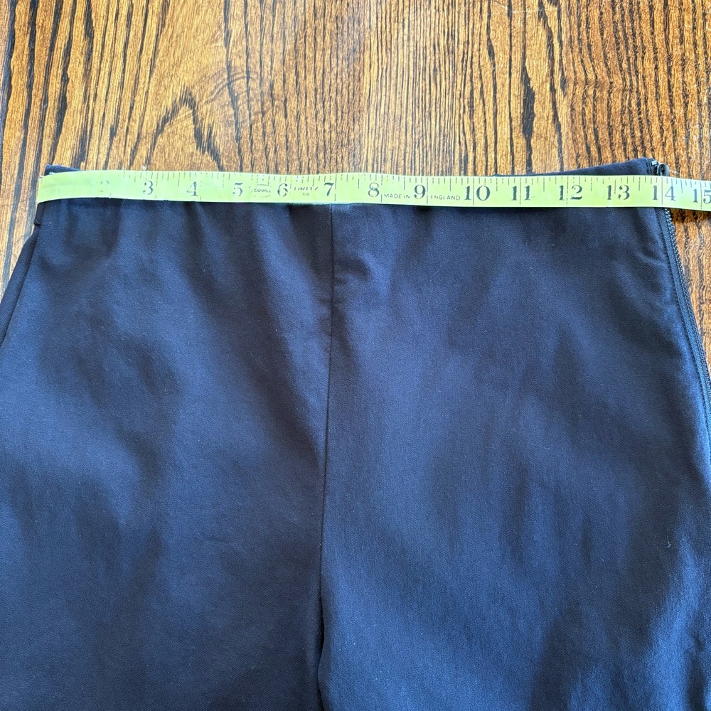 Everlane Black Side Sip Back Seam Ankle Slit Pants Size 6 Black Minimalist Clean - Picture 13 of 16